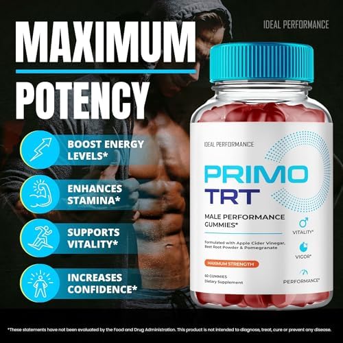 Gomitas Primo TRT, Gomitas Oficiales para Hombres - Máxima Fuerza, Soporte Natural para Salud y Bienestar, Fórmula Avanzada (Paquete de 2) - imagen 4