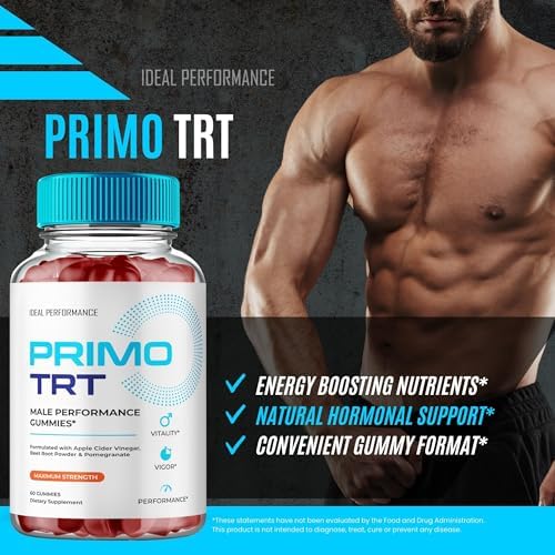 Gomitas Primo TRT, Gomitas Oficiales para Hombres - Máxima Fuerza, Soporte Natural para Salud y Bienestar, Fórmula Avanzada (Paquete de 2) - imagen 6