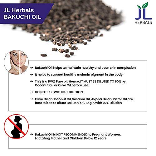 Aceite de Bakuchi JL Herbals 100ml | Babchi | Psoralea corylifolia | 100% Puro y Sin Diluir | Prensado en Frío | Solo para Uso Externo | Usar Después - imagen 3