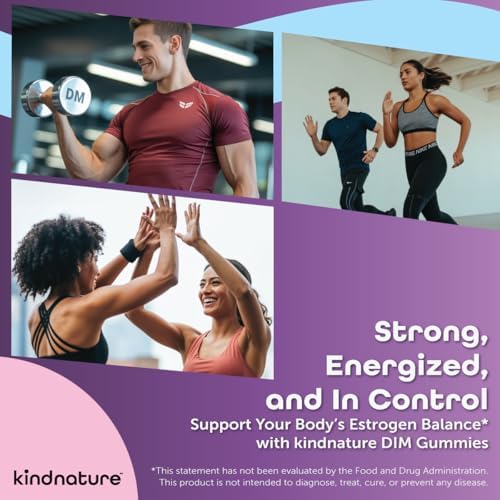 Gomitas Kindnature DIM 100mg – Apoyo para el Balance Hormonal en Mujeres – Suplemento de Diindolilmetano para el Metabolismo de Estrógenos, - imagen 3