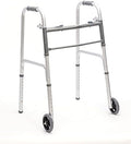 Andador Plegable de Aluminio Med Mart con Ruedas Frontales de 5 Pulgadas, Altura Ajustable - Ayuda de Movilidad con Soporte Mejorado - imagen 1