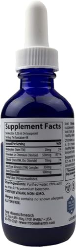 Trace Minerals | Cromo Iónico Líquido | Apoya la Función Cerebral Normal y Niveles Saludables de Azúcar en Sangre | Sin GMO, Vegano, Sin Gluten | - imagen 2