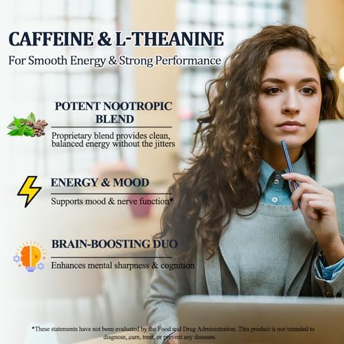 WellVeraVida Gotas Líquidas de L Teanina con Cafeína, Alta Potencia 100mg, Vitamina B12 y B6, Nootrópico Natural para Energía y Enfoque, 6X Más - imagen 4