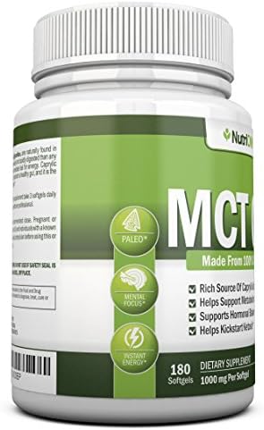 Aceite MCT NutriONN - 3000mg por porción - 180 cápsulas blandas - Hecho de 100% cocos orgánicos - No GMO, prensado en frío, apto para Paleo - Ideal - imagen 4