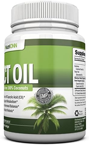 Aceite MCT NutriONN - 3000mg por porción - 180 cápsulas blandas - Hecho de 100% cocos orgánicos - No GMO, prensado en frío, apto para Paleo - Ideal - imagen 5