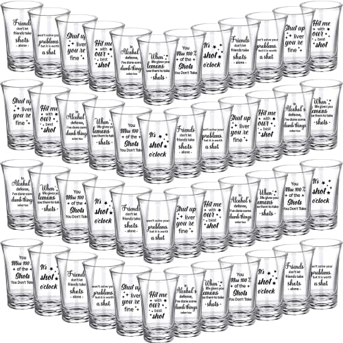 Kigeli 48 Pzs Vasos de Tiro Divertidos de Acrílico para Fiesta, Mini Vasos de 1.2 Onzas, Regalos para Cumpleaños Adultos, Suministros para Fiestas - imagen 1