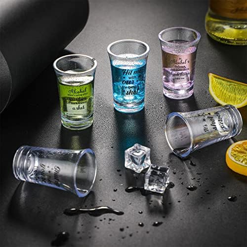 Kigeli 48 Pzs Vasos de Tiro Divertidos de Acrílico para Fiesta, Mini Vasos de 1.2 Onzas, Regalos para Cumpleaños Adultos, Suministros para Fiestas - imagen 5