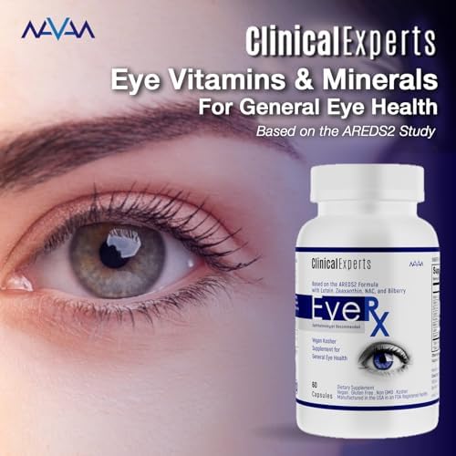 Suplemento de Vitaminas y Minerales para la Salud Ocular Navan EyeRx Antioxidante AREDS 2 - Luteína, Zeaxantina, NAC, Arándano, Zinc, Vitamina C - 60 - imagen 2