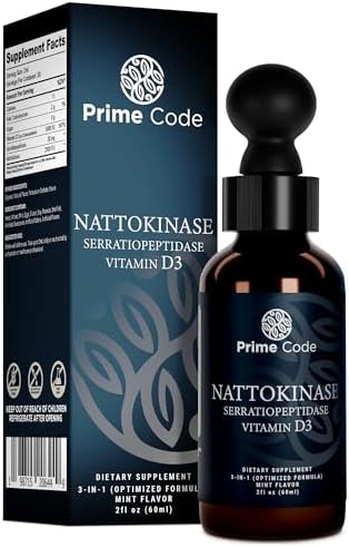 Suplemento de Nattokinase Code | Gotas Líquidas de Nattokinase y Serratiopeptidase | Alta Absorción | Sin OGM | Sin Gluten - imagen 1
