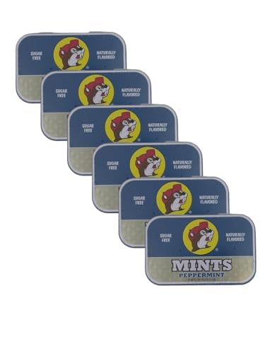 Mentas Sin Gluten y Sin Azúcar Buc-ee's - Lata de 50 Mentas, Paquete de 6 (Menta) - imagen 1