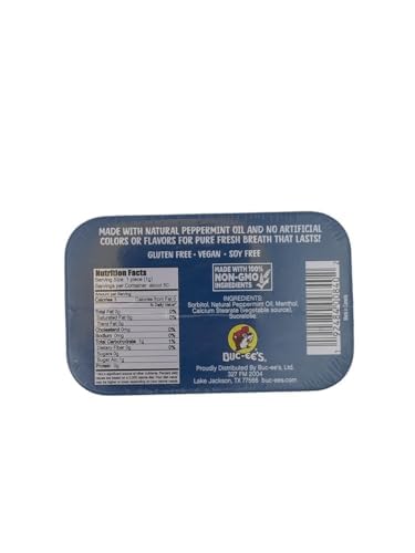 Mentas Sin Gluten y Sin Azúcar Buc-ee's - Lata de 50 Mentas, Paquete de 6 (Menta) - imagen 3
