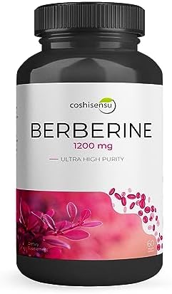 Coshisensu Berberina HCl 1200mg – Suplemento Potente para Azúcar en Sangre, Insulina y Control de Peso – Cápsulas Veganas, Sin OGM y Sin Gluten – - imagen 1
