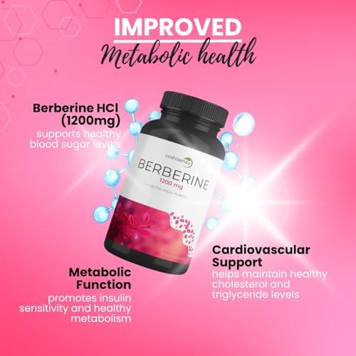 Coshisensu Berberina HCl 1200mg – Suplemento Potente para Azúcar en Sangre, Insulina y Control de Peso – Cápsulas Veganas, Sin OGM y Sin Gluten – - imagen 3
