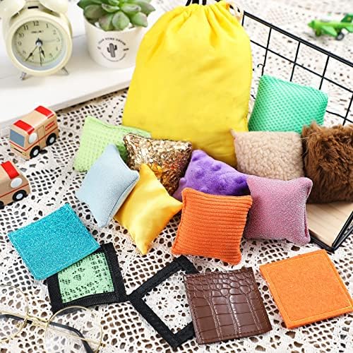 Kathfly 15 Piezas de Sacos Sensoriales de Formas, Texturas y Colores con Bolsa de Cierre para Personas Autistas y Adultos con TDAH (Cuadrados) - imagen 4
