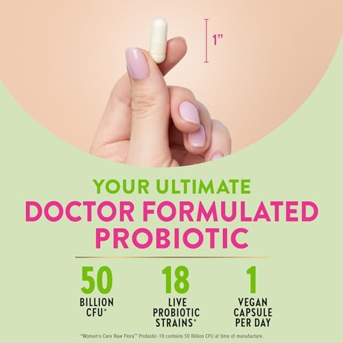 Probióticos Raw Flora para Mujeres | 50 Mil Millones de CFU | 33 Cápsulas | Con Arándano y D-Mannosa | Suplemento Vegano, Sin OGM y Sin Gluten - imagen 3