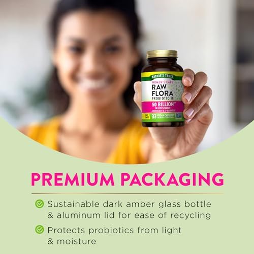 Probióticos Raw Flora para Mujeres | 50 Mil Millones de CFU | 33 Cápsulas | Con Arándano y D-Mannosa | Suplemento Vegano, Sin OGM y Sin Gluten - imagen 6