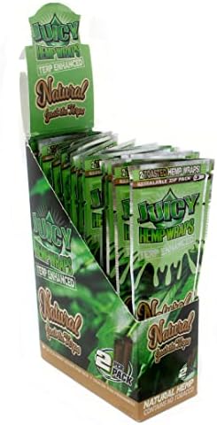 Wraps de Cáñamo Natural Juicy (25 Paquetes/Caja Completa) (Natural) - imagen 3