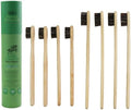 Cepillos de Dientes de Bambú Gaia Guy con Cerdas de Caballo - Paquete Familiar (Sin Nylon) - Compostables y Biodegradables - 4 Niños y 4 Adultos - imagen 1