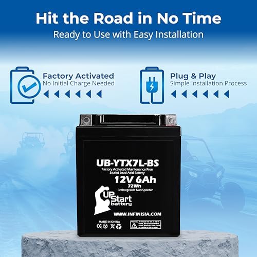 Batería de Reemplazo 12V 6Ah YTX7L-BS para Generador Predator 3500 - Compatible con Partes de Generador Inversor IQ3500 - Baterías AGM SLA - imagen 6