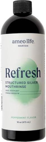 Enjuague Bucal Ameo Life con Plata Estructurada 10ppm Sabor Menta - Coloidal Natural para Aliento Fresco y Salud Oral, Sin Alcohol, 16 oz - imagen 1