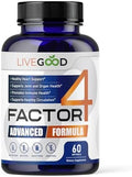 LIVEGOOD™ Factor 4, Aceite de Pescado Omega 3 con EPA y DHA, CoQ10 y Cúrcuma, Suplemento Avanzado de Coenzima Q10, 60 Cápsulas, Hecho en EE. UU. - imagen 1