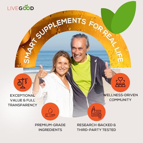 LIVEGOOD™ Factor 4, Aceite de Pescado Omega 3 con EPA y DHA, CoQ10 y Cúrcuma, Suplemento Avanzado de Coenzima Q10, 60 Cápsulas, Hecho en EE. UU. - imagen 6