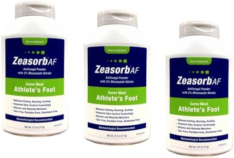 Polvo Medicado Zeasorb para el Cuidado de los Pies, 2.5 Onzas (Paquete de 3) - imagen 2
