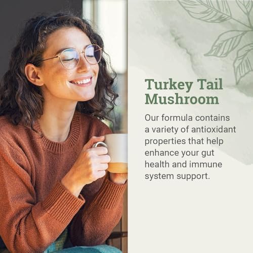 Cápsulas de Hongo Cola de Pavo Orgánico Earth Harmony (1000mg Extracto Puro) - Suplemento de Superalimento para la Salud Cerebral - 120 Cápsulas - imagen 2