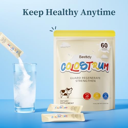 Suplemento de Colostro Bestidy, Polvo de Colostro para el Intestino, Crecimiento del Cabello y Belleza, Empaque Individual, Superalimento Natural, 60 - imagen 2