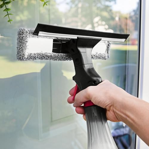 Herramienta Limpiadora de Ventanas Libman 3 en 1 – Botella Pulverizadora con Estropajo de Microfibra y Cuchilla de Goma – Limpiador de Cristales Sin - imagen 5