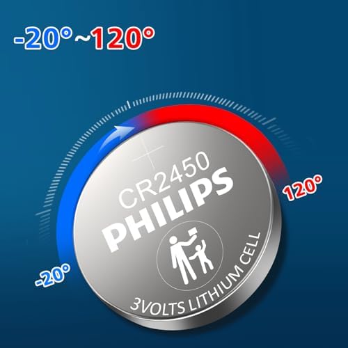 Baterías Philips CR2450 de 50 Piezas, Baterías de Litio de 3V, Baterías de Moneda y Botón de Larga Duración CR 2450 - imagen 3