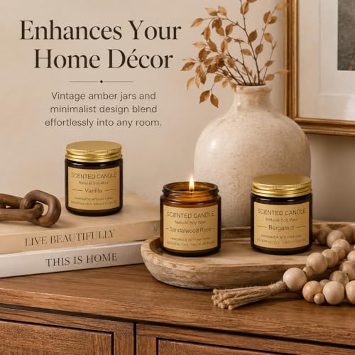 Paquete de 8 Velas Aromáticas, Cera de Soja Natural con Empaque Elegante - Regalos Perfectos para Mujeres y Hombres, Ideal para San Valentín, Día de - imagen 6