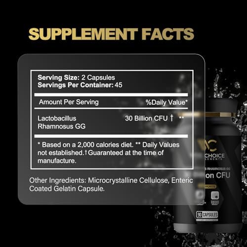 WISE CHOICE SUPPLEMENTS Lactobacillus Rhamnosus GG Probiótico | 30 Mil Millones CFU | 90 Cápsulas | Estrain LGG para Salud Digestiva y Soporte - imagen 5