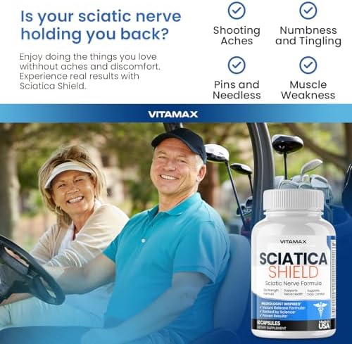 Suplemento para la Salud del Nervio Ciático – Fórmula 10x con Ácido Alfa Lipoico, Ácido Fólico, Cúrcuma, Glucosamina, MSM y Complejo de Vitaminas B - - imagen 4