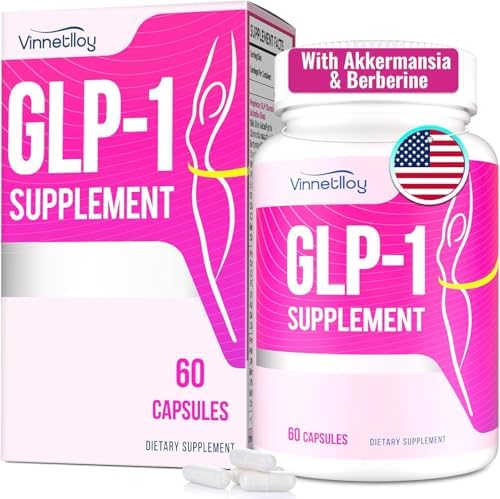 Suplementos VINNETLLOY GLP-1 para Mujeres, Fórmula Natural 14 en 1 con Berberina y Probiótico Akkermansia, 60 Cápsulas Veganas para Metabolismo y - imagen 1