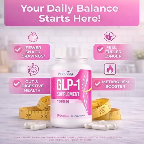 Suplementos VINNETLLOY GLP-1 para Mujeres, Fórmula Natural 14 en 1 con Berberina y Probiótico Akkermansia, 60 Cápsulas Veganas para Metabolismo y - imagen 3