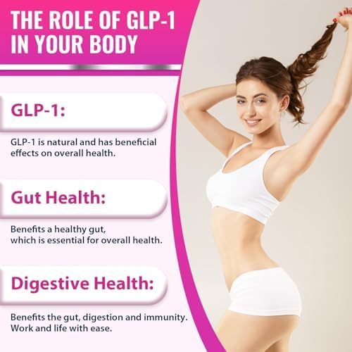 Suplementos VINNETLLOY GLP-1 para Mujeres, Fórmula Natural 14 en 1 con Berberina y Probiótico Akkermansia, 60 Cápsulas Veganas para Metabolismo y - imagen 5