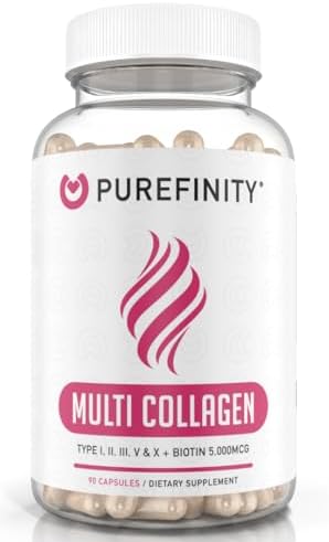 Colágeno Peptídico PUREFINITY para Mujeres – Tipos I, II, III, V y X con Biotina y Ácido Hialurónico, Apoya Piel, Huesos, Cabello y Uñas – No GMO, - imagen 1