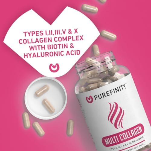 Colágeno Peptídico PUREFINITY para Mujeres – Tipos I, II, III, V y X con Biotina y Ácido Hialurónico, Apoya Piel, Huesos, Cabello y Uñas – No GMO, - imagen 2