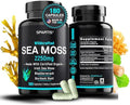 Cápsulas de Musgo Marino Orgánico Certificado SPARTIS 2250mg con Raíz de Bardana y Bladderwrack - Suplemento de Musgo Irlandés (180 Cápsulas) - imagen 1