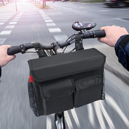 Bolsa para Scooter de Movilidad YOOFAN – Organizador Práctico con Compartimento para Laptop de 14 Pulgadas y Portavasos, Negra - imagen 3