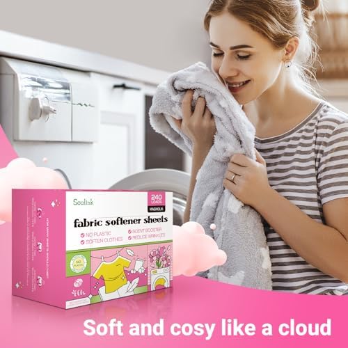 Hojas Suavizantes Soulink para Lavadora, Alternativa a Líquido y Cápsulas, Aroma a Magnolia, Hasta 240 Lavados, Sin Plástico - imagen 4