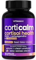 Suplementos de Cortisol para Mujeres y Hombres - L-Theanine, Ashwagandha, GABA - Reductor de Cortisol - Apoyo para Relajación, Ánimo y Estrés - - imagen 1