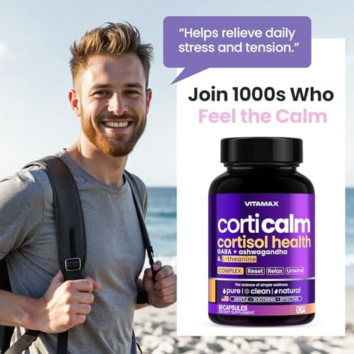 Suplementos de Cortisol para Mujeres y Hombres - L-Theanine, Ashwagandha, GABA - Reductor de Cortisol - Apoyo para Relajación, Ánimo y Estrés - - imagen 6