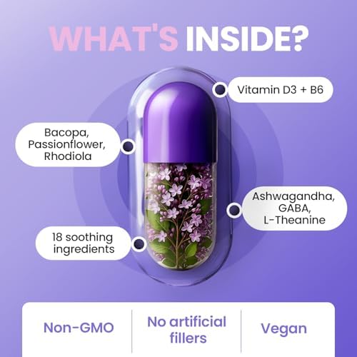 Suplementos de Cortisol para Mujeres y Hombres - L-Theanine, Ashwagandha, GABA - Reductor de Cortisol - Apoyo para Relajación, Ánimo y Estrés - - imagen 7