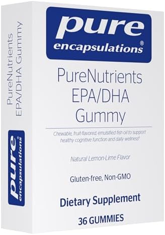 Gomitas Pure Encapsulations PureNutrients EPA/DHA, 36 piezas, sabor natural a limón-lima, apoyan la función cognitiva y el bienestar diario - imagen 1