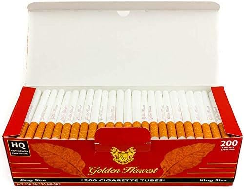 Tobillos de Filtro para Cigarrillos Golden Harvest - Rojos - Tamaño King (5 Cajas/1000 Tubos) - imagen 2