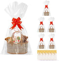 Cesta DEAYOU de 6 piezas para regalos, resistente y tejida en bambú, cestas grandes plegables para llenar con bolsas, tarjetas y moños para baby - imagen 1