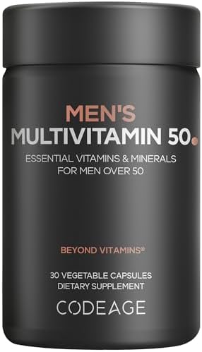 Multivitamínico Codeage para Hombres Mayores de 50 Años - Vitaminas y Minerales Esenciales - 30 Cápsulas Non-GMO - imagen 1