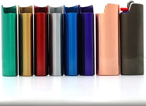 Funda de Metal Lucklybestseller 8 Piezas para Encendedor BIC Tamaño Completo J6 - imagen 1